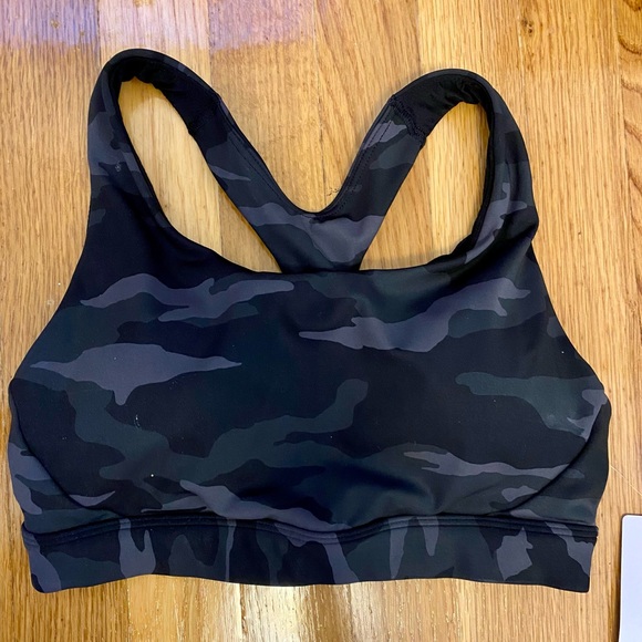 Athleta Ultimate Sports Bra Black Camo XS (D-DD+) - Picture 3 of 7
